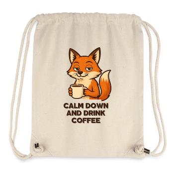 Kaffee Fuchs Chillmodus Espresso Design Tiere  - Stanley/Stella recycelter Gym Bag - Naturweiß - Vorne