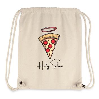 Holy Slice – Retro Comic Pizza - Stanley/Stella recycelter Gym Bag - Naturweiß - Vorne