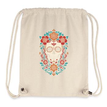 Sugar Skull Floral Crown - Stanley/Stella Recycled Gym Bag - natural - Front