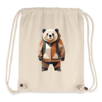 Polypanda Panda Low-Poly - Stanley/Stella recycelter Gym Bag - Naturweiß - Vorne