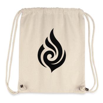 Schwarze Flamme - Stanley/Stella recycelter Gym Bag - Naturweiß - Vorne