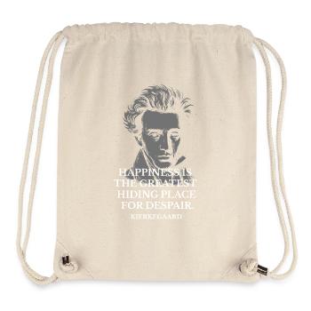 Citation du bonheur de Kierkegaard Tee - Sac à cordon recyclé Stanley/Stella - blanc naturel - Devant
