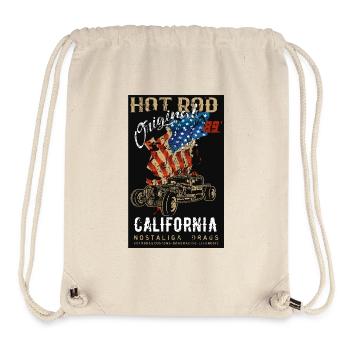 Hot Rod California Nostalgia Print - Sac à cordon recyclé Stanley/Stella - blanc naturel - Devant
