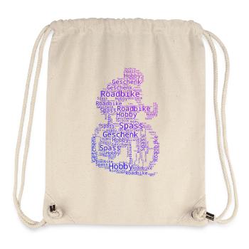 Funny road bike motif - Stanley/Stella Recycled Gym Bag - natural - Front