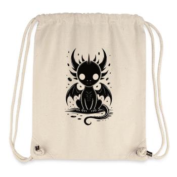 Süßer Dunkler Drache T-Shirt Gothic Fantasy - Stanley/Stella recycelter Gym Bag - Naturweiß - Vorne
