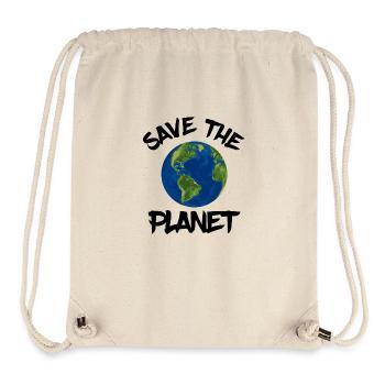 Save the Planet - Stanley/Stella recycelter Gym Bag - Naturweiß - Vorne