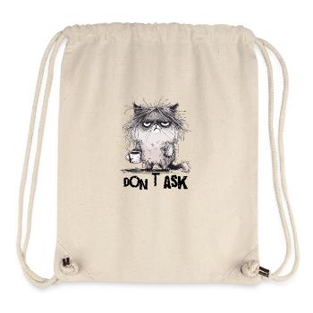 Mürrische Katze - Stanley/Stella recycelter Gym Bag - Naturweiß - Vorne