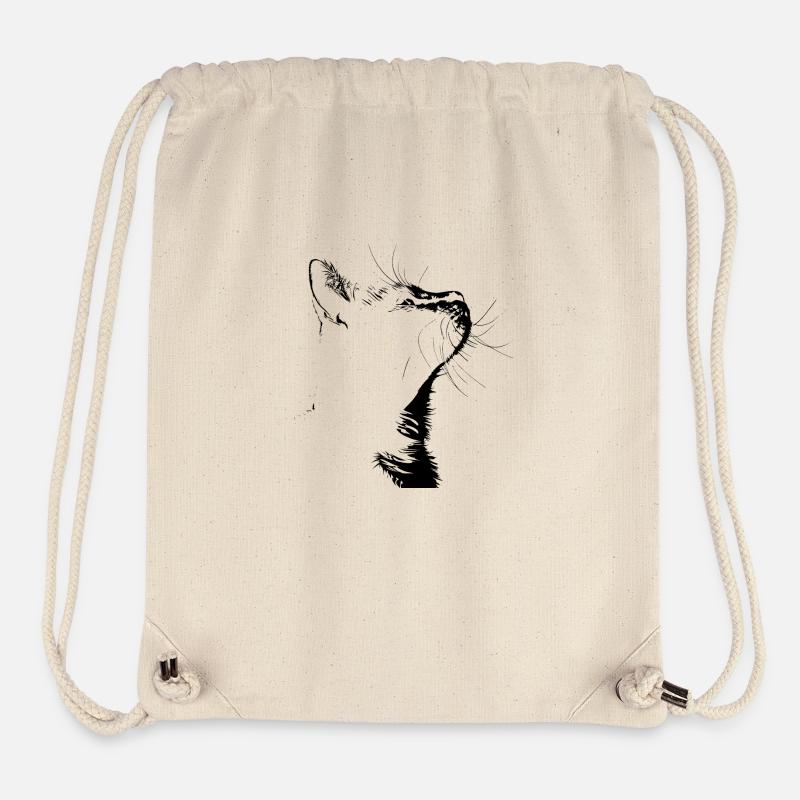 cat, cat motif, cute, gift, gift ideas - Stanley/Stella Recycled Gym Bag - natural