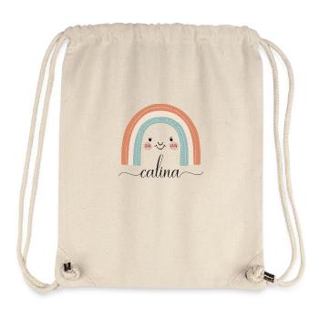 Calina! Regenbogen Design, personalisierbar - Stanley/Stella recycelter Gym Bag - Naturweiß - Vorne