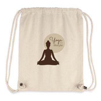 Yoga is a lifestyle - Stanley/Stella recycelter Gym Bag - Naturweiß - Vorne