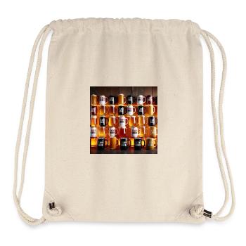 I Love Beer Becher-Muster - Stanley/Stella recycelter Gym Bag - Naturweiß - Vorne