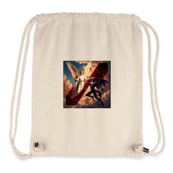 Angel and Demon in Celestial Conflict - Stanley/Stella Recycled Gym Bag - natural - Front