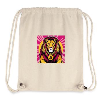 Crypto Lion Neon Pop Art - Stanley/Stella Recycled Gym Bag - natural - Front