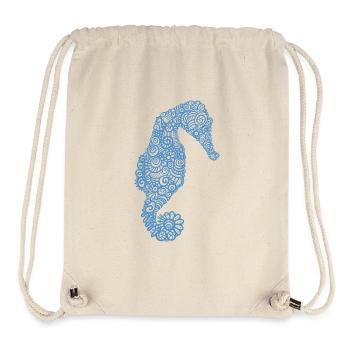 Seepferdchen / Meer / Ozean / Wasser / Tribal - Stanley/Stella recycelter Gym Bag - Naturweiß - Vorne