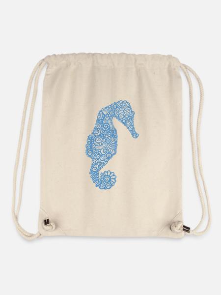Seepferdchen / Meer / Ozean / Wasser / Tribal - Stanley/Stella recycelter Gym Bag - Naturweiß