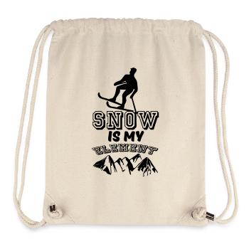 Snow Schnee Ski Skifahren Skifahrer Geschenk - Stanley/Stella recycelter Gym Bag - Naturweiß - Vorne