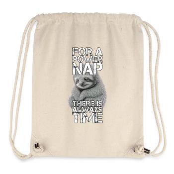 Sloth Power Nap Gift - Stanley/Stella Recycled Gym Bag - natural - Front