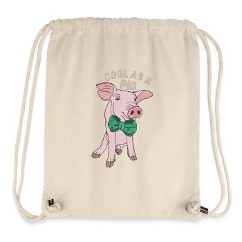 Cool as a Pig - Stanley/Stella recycelter Gym Bag - Naturweiß - Vorne