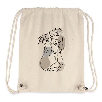 ONE LINE MINIMALIST PITBULL - Stanley/Stella Recycled Gym Bag - natural - Front