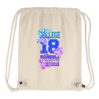Beautiful female paint art Face colorful woman - Stanley/Stella Recycled Gym Bag - natural - Front