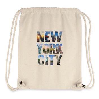 COLLAGE DE LA VILLE DE NEW YORK - Sac à cordon recyclé Stanley/Stella - blanc naturel - Devant