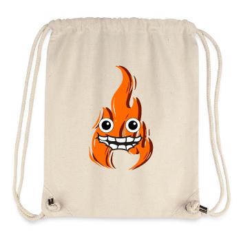 Fire with a face that is happy - Stanley/Stella Recycled Gym Bag - natural - Front