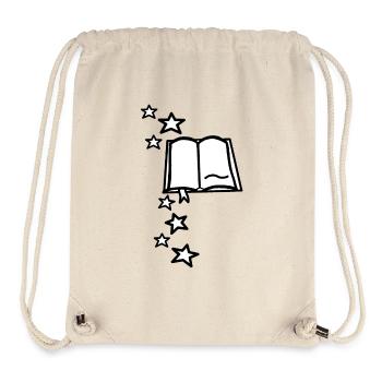 Magisches Buch - Stanley/Stella recycelter Gym Bag - Naturweiß - Vorne