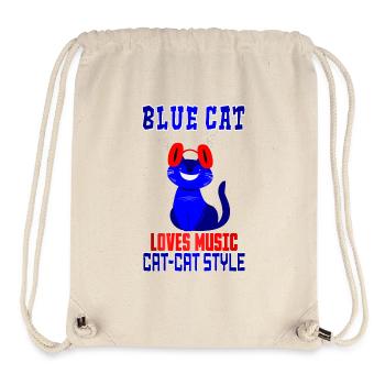 BLUE CAT LOVE MUSIC - Sac à cordon recyclé Stanley/Stella - blanc naturel - Devant