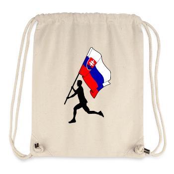 Flagge Slowakei Mann läuft - Stanley/Stella recycelter Gym Bag - Naturweiß - Vorne