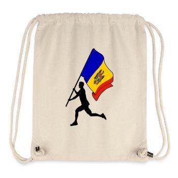 Flagge Moldawien Mann läuft - Stanley/Stella recycelter Gym Bag - Naturweiß - Vorne