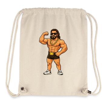 Wrestler with gold chain - Stanley/Stella Recycled Gym Bag - natural - Front