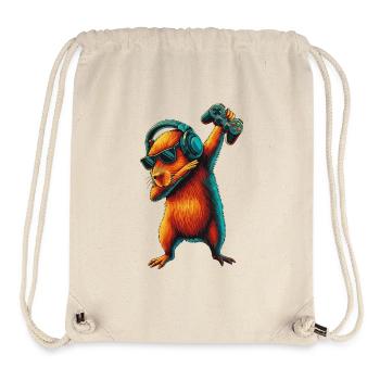 Gamer Capybara-Nagetier spielt Videospielkunst - Stanley/Stella recycelter Gym Bag - Naturweiß - Vorne