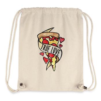 Pizza Slice Wahre Liebe - Stanley/Stella recycelter Gym Bag - Naturweiß - Vorne