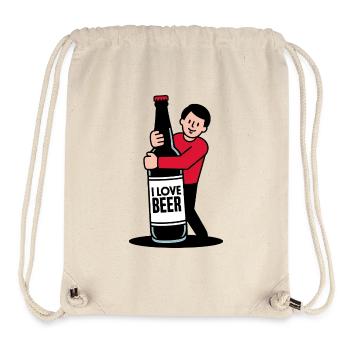 Bierliebe-Zeichentrickfilm - Stanley/Stella recycelter Gym Bag - Naturweiß - Vorne