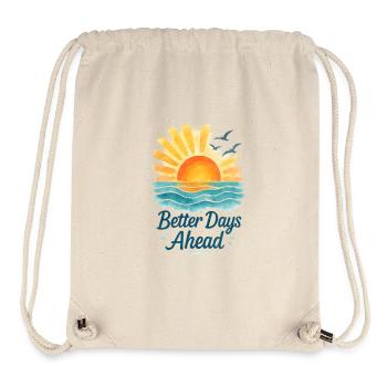 Better Days Ahead Sunrise Ocean - Stanley/Stella recycelter Gym Bag - Naturweiß - Vorne