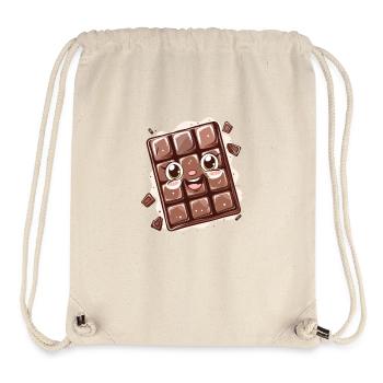 Conception de bandes dessinées au chocolat - Sac à cordon recyclé Stanley/Stella - blanc naturel - Devant