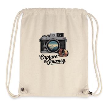 Capturez le voyage - Sac à cordon recyclé Stanley/Stella - blanc naturel - Devant