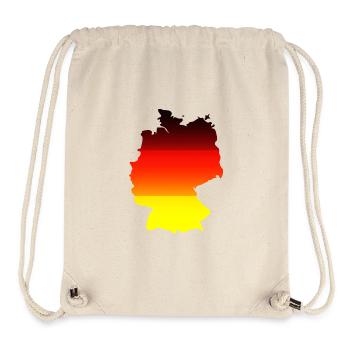 Carte abstraite de dégradé de couleurs Allemagne - Sac à cordon recyclé Stanley/Stella - blanc naturel - Devant