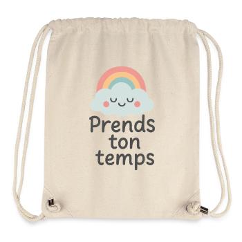 Prends ton temps Nuage apaisant - Sac à cordon recyclé Stanley/Stella - blanc naturel - Devant