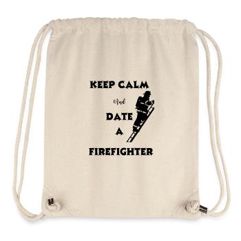 Firefighter humor date - Stanley/Stella Recycled Gym Bag - natural - Front