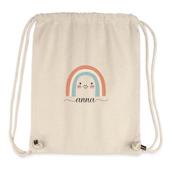 Anna! Regenbogen, personalisierbar - Stanley/Stella recycelter Gym Bag - Naturweiß - Vorne