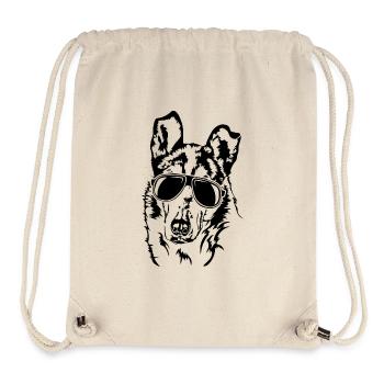 Kurzhaar Collie Sonnenbrille Hunde Hund Wilsigns - Stanley/Stella recycelter Gym Bag - Naturweiß - Vorne