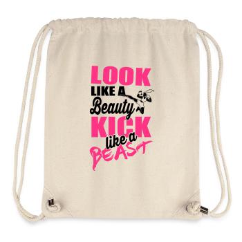 Kick like a beast - Stanley/Stella recycelter Gym Bag - Naturweiß - Vorne