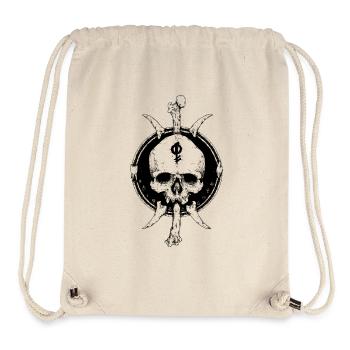 Totenkopf klassisch tattoo - Stanley/Stella recycelter Gym Bag - Naturweiß - Vorne