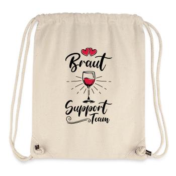 braut support team wein - Stanley/Stella recycelter Gym Bag - Naturweiß - Vorne