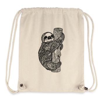 Zentangle paresseux - Sac à cordon recyclé Stanley/Stella - blanc naturel - Devant