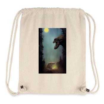 Creepy Horror Comic Alien on a strange planet land - Stanley/Stella Recycled Gym Bag - natural - Front