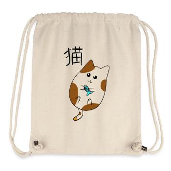 Kawaii-Katze - Stanley/Stella recycelter Gym Bag - Naturweiß - Vorne