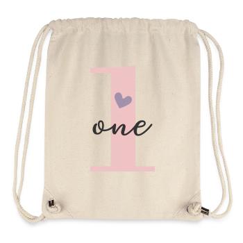 1st Birthday One - Stanley/Stella Recycled Gym Bag - natural - Front