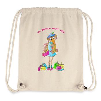 Weird Bird Shopping Girl Humor Comic Style - Stanley/Stella Recycled Gym Bag - natural - Front